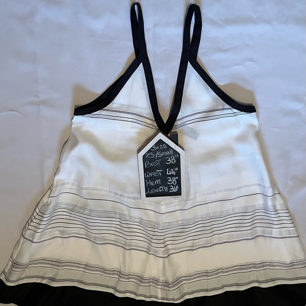 Proenza Schouler Sheer Stripped Cover Up Sundress In Black & White Size XS/Small - Picture 9 of 14